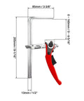 Diagram of Ratcheting Table Clamp Set 2 Pack Quick Release Bar Clamps With 6 5 16 Inch Capacity And 2 5 16 Inch Throat Depth For Sanding