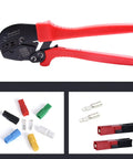 Heavy Duty Ratcheting Crimping Tool For 15 30 And 45 Amp Power Connectors Plus Modular Battery Terminals with connectors.