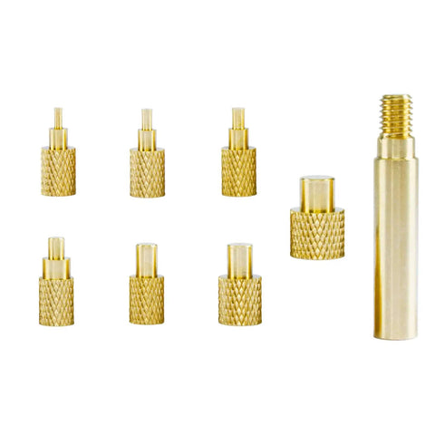8 Pack Brass Soldering Iron Tips For Heat Set Inserts Compatible With TS100 TS101 Pinecil V2 And Adapters Works With Hakko 900M T18 And Weller