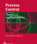 Cover of 'Process Control Theory and Applications' by Jean-Pierre Corriou, red background with design elements.
