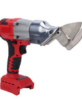 Fafeicy Cordless Electric Metal Shears With 360 Degree Rotating Head, showing alloy steel blades for cutting metal.