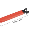 ER16M Collet Chuck Wrench Spanner with Red Non Slip Handle, High Carbon Steel, Black Oxide Finish, 126mm length with 13mm opening