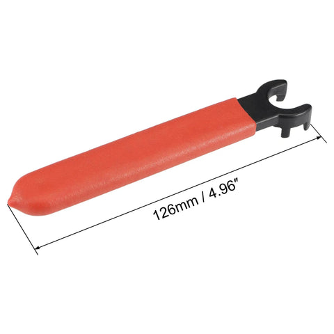 ER16M Collet Chuck Wrench Spanner with Red Non Slip Handle, High Carbon Steel, Black Oxide Finish, 126mm length with 13mm opening