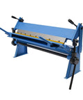 Front view of a 24 Inch Pan and Box Metal Brake with removable fingers for sheet metal bending, industrial-grade heavy duty bender for 20 gauge mild steel.