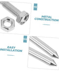 Close-up of metal screws and spikes for durable lawn aerator shoes with metal spikes for easy grass and lawn care