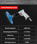 Shop Grade 9 Piece Brake Rotors Tool And Wheel Hub Cleaning Resurfacing Kit With Pneumatic Drill, showing micrometer for rotor measurement.