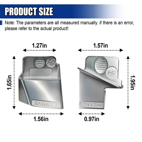 2 Piece Stretch Belt Mate Kit with Metal Belt Remover and Installer Tools size dimensions chart
