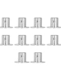 Heavy Duty Flanged Holder Base For Closet Rods And Wardrobe Shelving, Stainless Steel Tube Bracket With Screws, Thickened Flange Socket