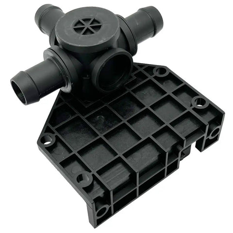 Straight Bolt On 3 Way Coolant Valve Actuator And Water Heater Control Rebuild Kit For Tesla Model S 2012 To 2021, black plastic component.