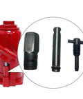 Premium Hydraulic Jack Oil Pump Replacement Kit With Solid Metal Bleed Screw And Straight Shot Piston Assembly components including pistons and bleed screw.