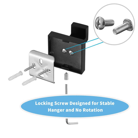 Components of Matte Black Towel Hooks For Bathrooms Wall Mounted 304 Stainless Steel Heavy Duty Coat And Shower Hooks 2 Pack Built Tough