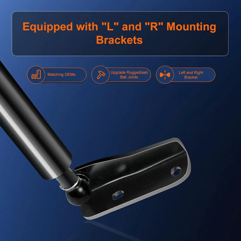 Subaru Legacy Outback Liftgate Lift Support With Bracket Replacement 2 Pack for 2010-2014 showing mounting bracket detail.