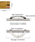 10 Pack Brushed Satin Nickel Cabinet Pulls 3.75 Inch Hole Centers Easy Install Kitchen Cabinet Handles Hardware For Cabinets And Drawers Durable Long Lasting Modern Look, side view with dimensions.