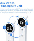 Ear And Forehead Infrared Thermometer For Adults And Kids With Fast Accurate Readings Kid Friendly Easy One Button Use Fever Detection Professional Precision For Home Health Care, °C/°F switch display