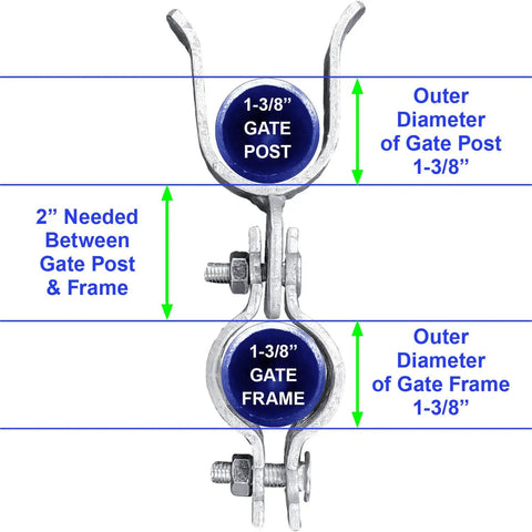 Upgrade Your Backyard With This Tough As Nails Galvanized Chain Link Fence Gate Fork Latch Designed For Point Three Eight Inch Posts And Frames Features A Secure Padlock Hole Comes In A Full Case Of Twenty Five Pieces For No Fuss Outdoor Security. Image shows measurements and design of fork latch for posts and frames.