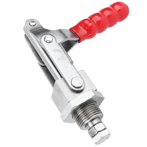 Heavy Duty Toggle Clamp Push Pull Type Fixture Clamp With Quick Release 318 Kg Capacity 701.1 Lb For Metal And Woodworking Jigs And Fixtures For Precision Assembly, red handle