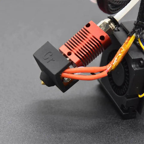CR-10 Hotend Kit With MK8 Extruder Upgrade 0.4mm Nozzles Full Assembly Replacement Parts, close-up view of installed extruder