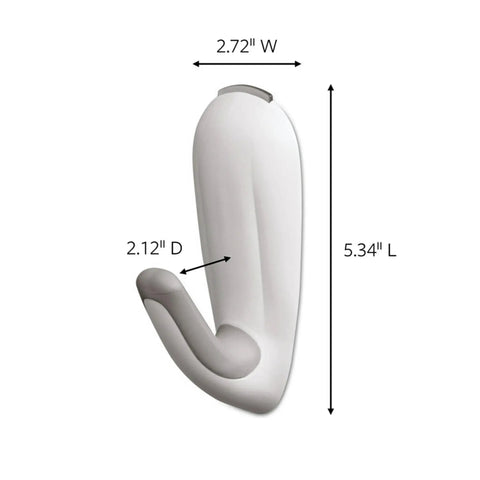 Damage Free Bathroom Hook With Water Resistant Strips No Tools Needed 1 Hook And 2 Strips Hangs Tight In Wet Or Humid Showers