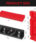 Top Shelf 4.5 Inch Magnetic Soft Jaws For Bench Vise Featuring Universal Non Slip Grip Pads, red and black sizes displayed.