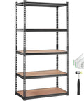 Heavy Duty 5 Tier Adjustable Metal Storage Shelving Unit With 2000 Lb Capacity Beefy Garage Organizer And Utility Rack
