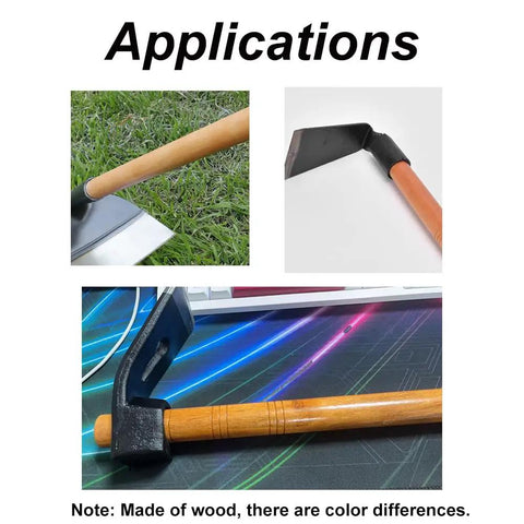 Applications of 11 Inch Wooden Sledge Hammer Handle Replacement Set, smooth grip oak wood, fits various sledge hammer heads.