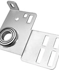 Heavy Duty Tough As Nails Bearing End Plates Brackets For Garage Doors 3 3/8 Inch 2 Inch Track Compatible With Wood Or Steel Doors Stainless Steel Rust Resistant Quiet Operation 2 Pack, close-up view of bracket