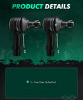 2 Piece Front Outer Tie Rod Ends Suspension Kit for Ram 1500 2013 2018 and Ram 1500 Classic 2019 2021 Keep Your Ride Tight with Smoother Steering Replace Worn Tie Rod End Components, 2x black front outer tie rod ends with cotter pins