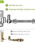 Hecka Sturdy 10 Inch J Bolt Gate Hinges Wall Mount Two Pack with anti-rust SUS 304 stainless steel design.