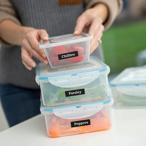 Compact Portable Label Maker Bundle Featuring Qwerty Keyboard Preview Display With Four Laminated Tape Rolls For Quick Home Office Organization Runs Totally Smooth Straight Up A Sweet Deal For Daily Grind And Quick Touch Ups, labeled food containers.