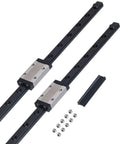 Two Pack MGN12 500mm Linear Sliding Rail Guide Kit With Two MGN12H Bearing Carriages For 3D Printers And CNC Machines, Anti Rust Blackened Coating