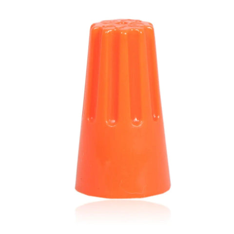 Orange Electrical Wire Connector Screw Terminal Kit 500 Pack Cone Shaped No Fuss Twist On UL Listed RoHS Compliant shown front view