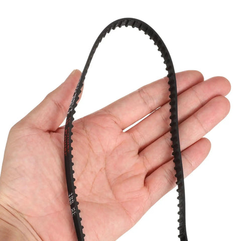 4 Pack 104XL Timing Belt 0.37 In Width 0.20 In Pitch 52 Teeth Rubber Cogged Geared Drive Belt held in hand