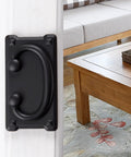 Antique Drawer Ring Pulls Set Of 2 In Black Metal Cabinet Handles For Furniture Doors And Drawers Vintage Style Ring Knobs Retro Hardware Decoration For Cabinets Dressers And More on a door