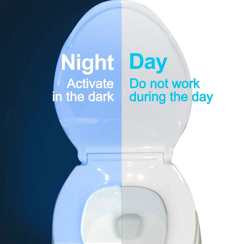 Toilet night light with motion sensor and LED 9 color modes auto on in the dark brighten your bathroom for late night pee breaks funny novelty gag gift.