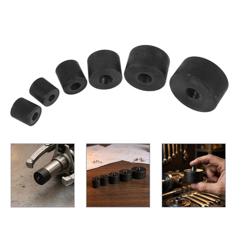 Heavy Duty Industrial Shaft End Cap Protectors 6 Piece Set Prevents Loosening And Damage For Precision Machine Spindle Arbor Guard Black