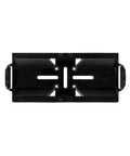 Top view of TracPak Quick Release Mounting Base for Track Mount Storage Boxes, black with micro adjustment slots, made in USA
