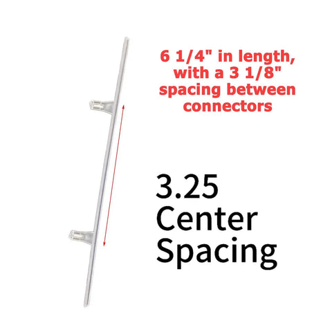 No Hassle Shutter Vane Repair Slider And Tilt Bar Connector Kit For Vinyl Plantation Shutters Slides Right In For 3.25 Inch Center Spacing 30 Piece Reconnect Pack, clear plastic slider