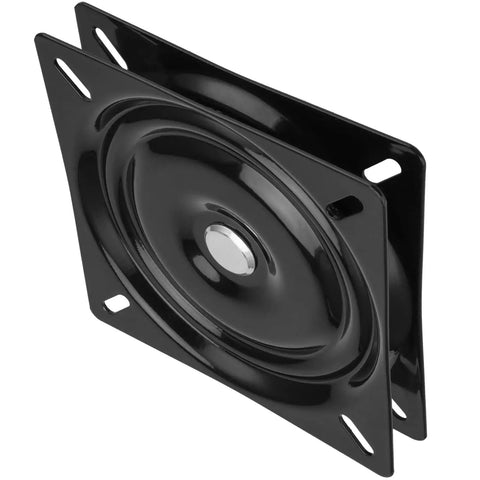 2 Pack 6 Inch Ball Bearing Boat Seat Swivel Plate With 360 Degree Rotation, Beefy Heavy Duty Metal Chair Base For Bar Stools, Recliners, And Boat Seats Replacement, black metal swivel plate