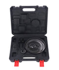 Check Out This Cool 17 Piece Hole Saw Kit With Razor Sharp Incisive Teeth For Super Fast And Stable Cutting In Wood Metal Plastic And Gypsum Board Like A Boss. open case with hole saws