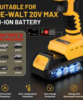 Cordless Metal Shears With 360 Degree Pivoting Head 20V Max Compatibility base showing battery slot with charge protection features