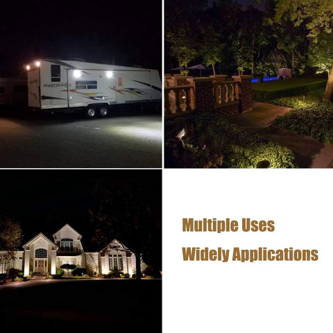 PAR36 LED Landscape Light 6W 600LM Equivalent To 36W Halogen 12V To 36V Warm White 3000K Waterproof for multiple outdoor uses