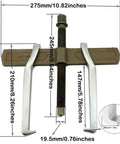MANNIFEN 2-jaw gear puller with threaded center bolt and silver arms, 10-inch automotive puller tool for pulleys and bearings.