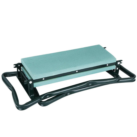 Foldable Garden Kneeler Bench Stool With Soft Cushion Seat Pad And Tool Pouch, portable kneeling pad, durable steel frame.