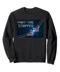 Premium Heavyweight Cotton Blend Classic Fit Wire Stripping Electrician Sweatshirt with graphic design on black fabric.