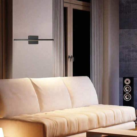 Living room with Edinburgh 2 Light LED Integrated Dimmable Wall Sconce Vanity Light With Brass Finish And Frosted Acrylic Shades