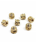 Brass Knurled Threaded Inserts For Hot Melt Molding Double Twill Thread Reinforcement For ABS 3D Prints Easy Embedding In Parts