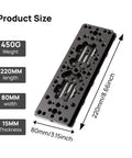 Heavy Duty Dovetail Mounting Plate For Telescopes 220mm Guide with detailed measurements and threaded holes layout