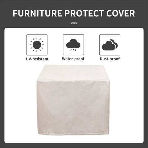 Furniture cover for 30 Inch Wicker Patio Fire Pit Table with UV, water, dust protection for outdoor use.