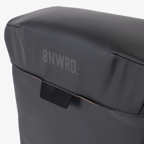 Side view of Trasher Vehicle Trash Can For Cars And Trucks, rugged modular utility bag with waterproof lining, heavy duty.