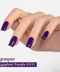 Eggplant Purple Gel Nail Polish 0.5 Fl Oz Soak Off UV LED Safe Formula Free Of HEMA And TPO Toxin Free polished nails
